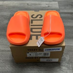 Orange yeezy slide